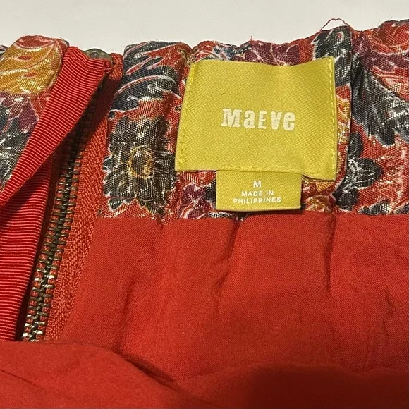 Anthropologie Maeve Floral Metallic Brocade Rosia Mini Skirt - Picture 6 of 9